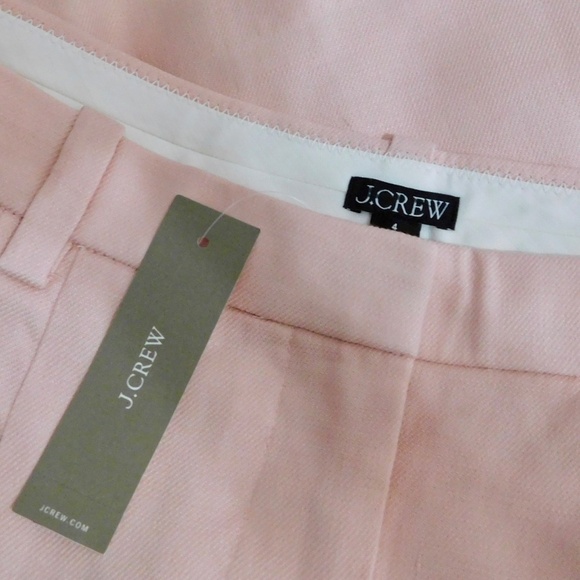 NWT!! J. CREW Lucia Short Stretch Linen Blend Ballet Slipper Pink Shorts Size 4 - Picture 13 of 16